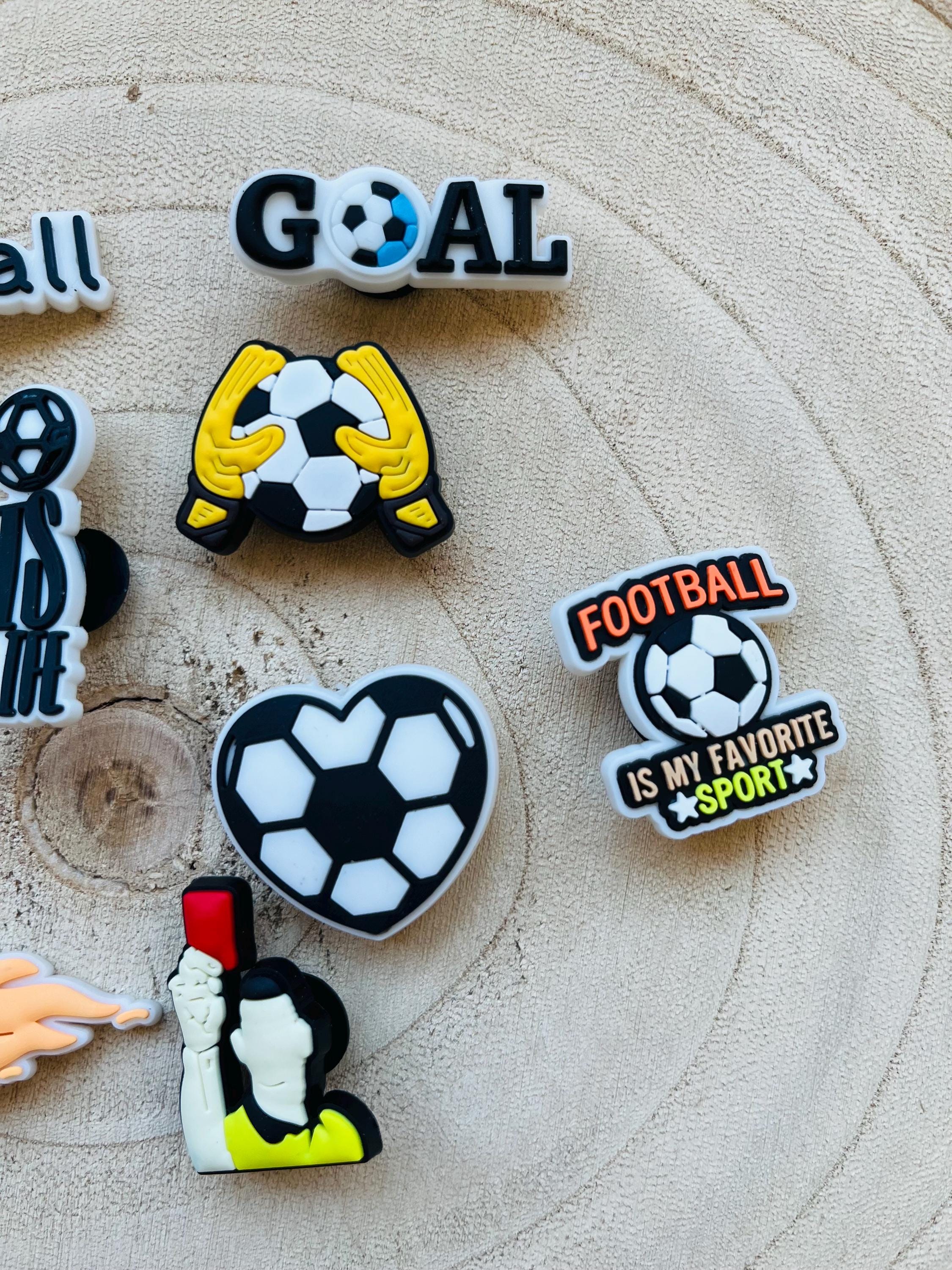 Football Croc Charms: Boys Shoe Accessories, Set of 10