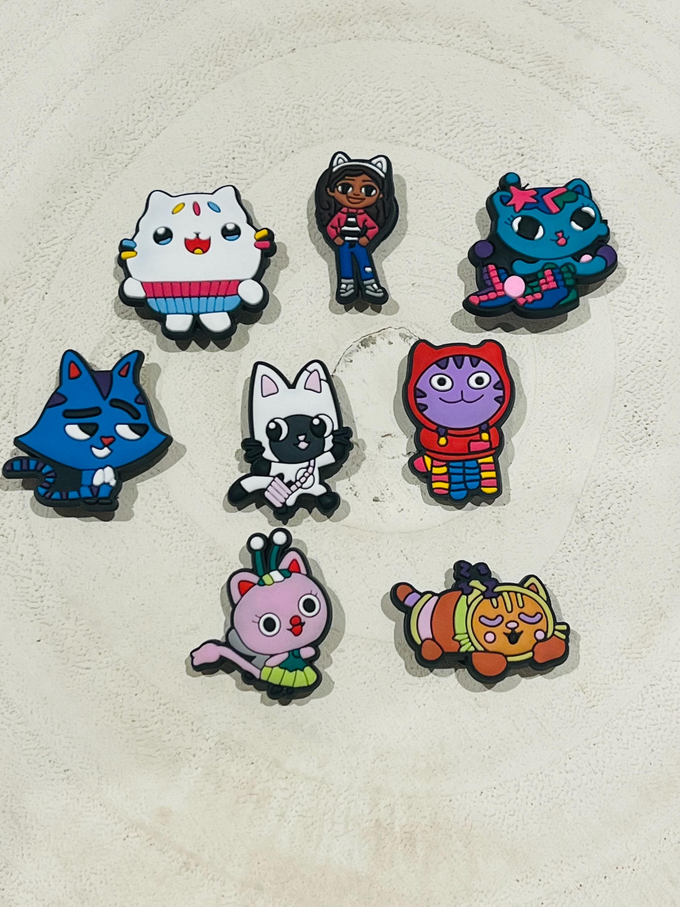 Set of 8 Gabby Dolls House Croc Charms