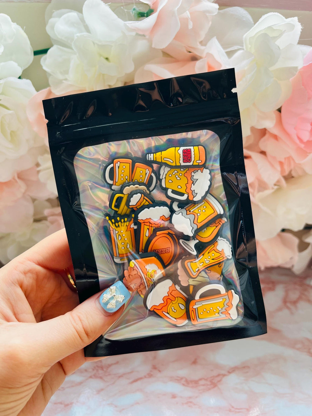 Beer Croc Charms: 15-Piece PVC Shoe Charm Set