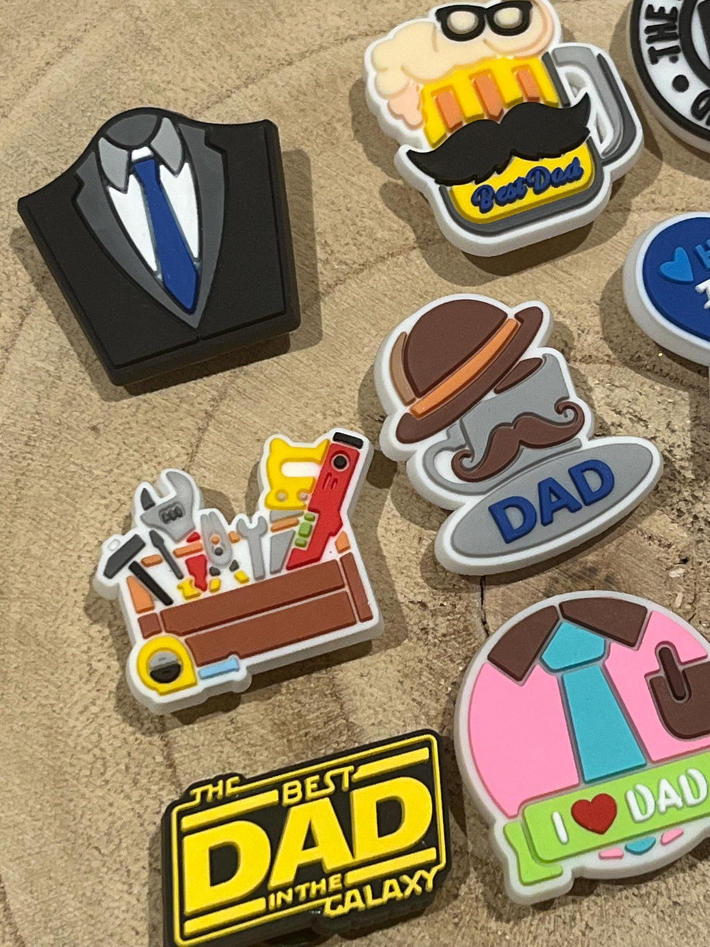 Dad Croc Charms: Father's Day PVC Shoe Accessories