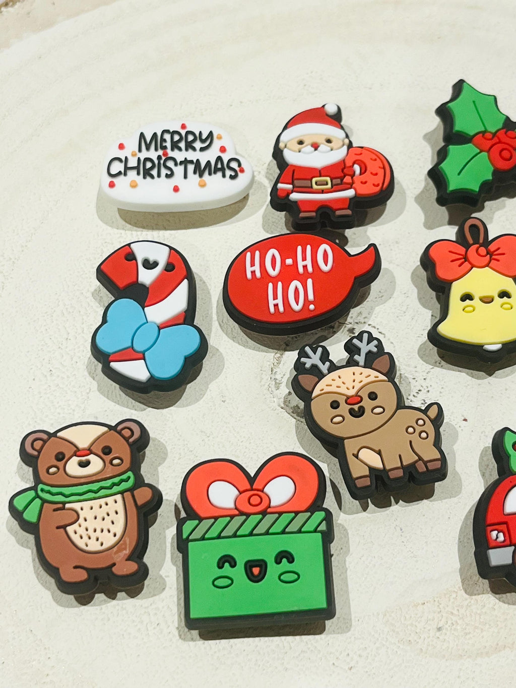 set of 12 christmas croc charms