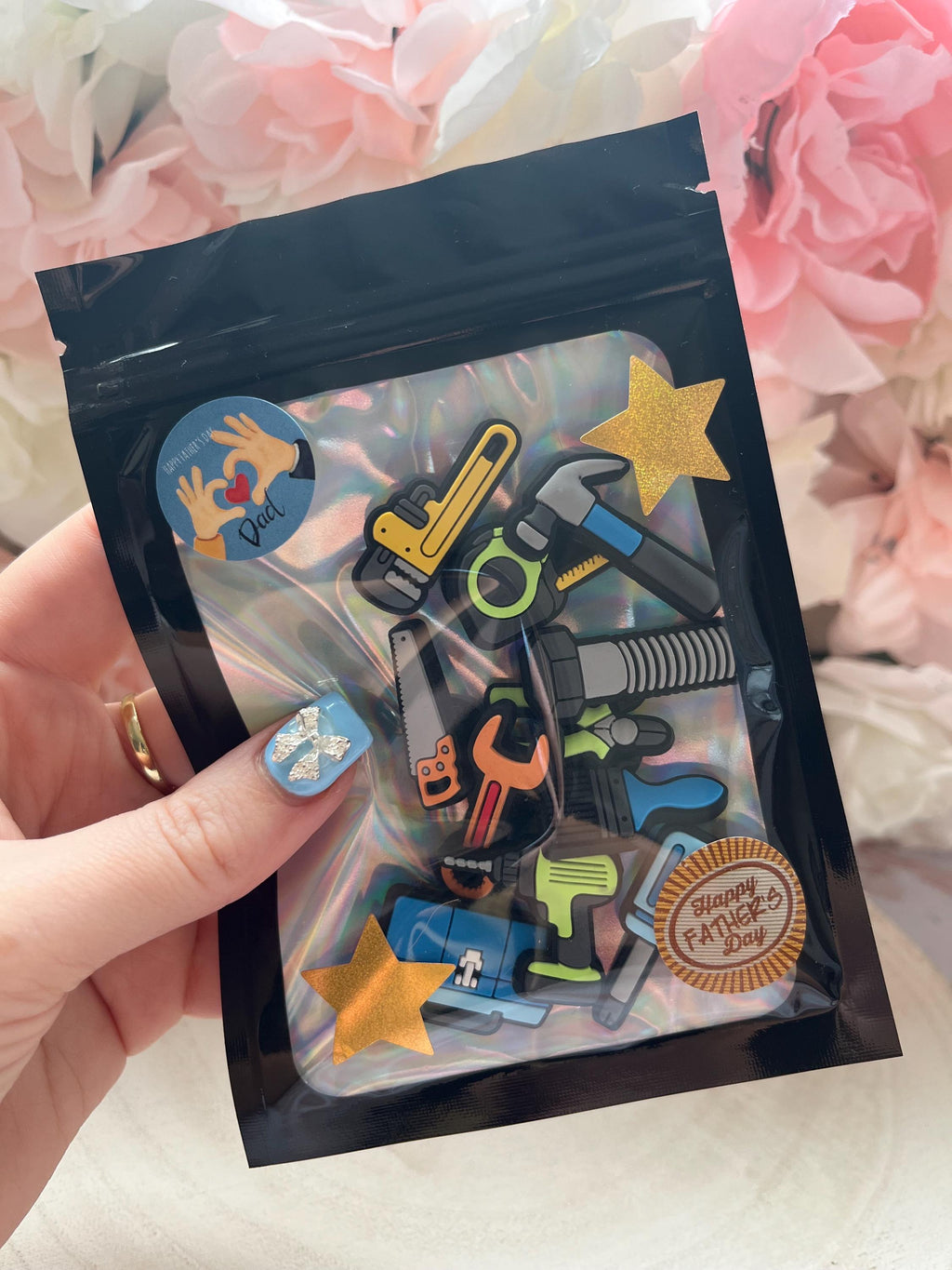 Toolbox Croc Charms: Father's Day PVC Shoe Charms - Set of 11