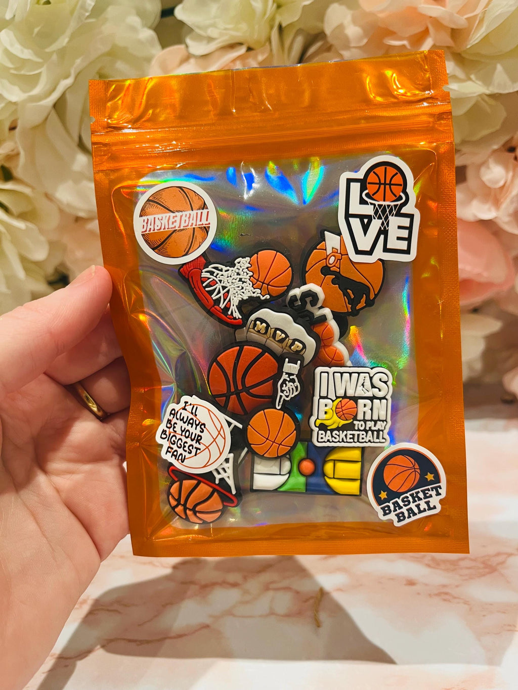 Set of 10 PVC Croc Charms | Basketball Croc Charms | shoe Charms design | sport charms | basketball hoop | basketball