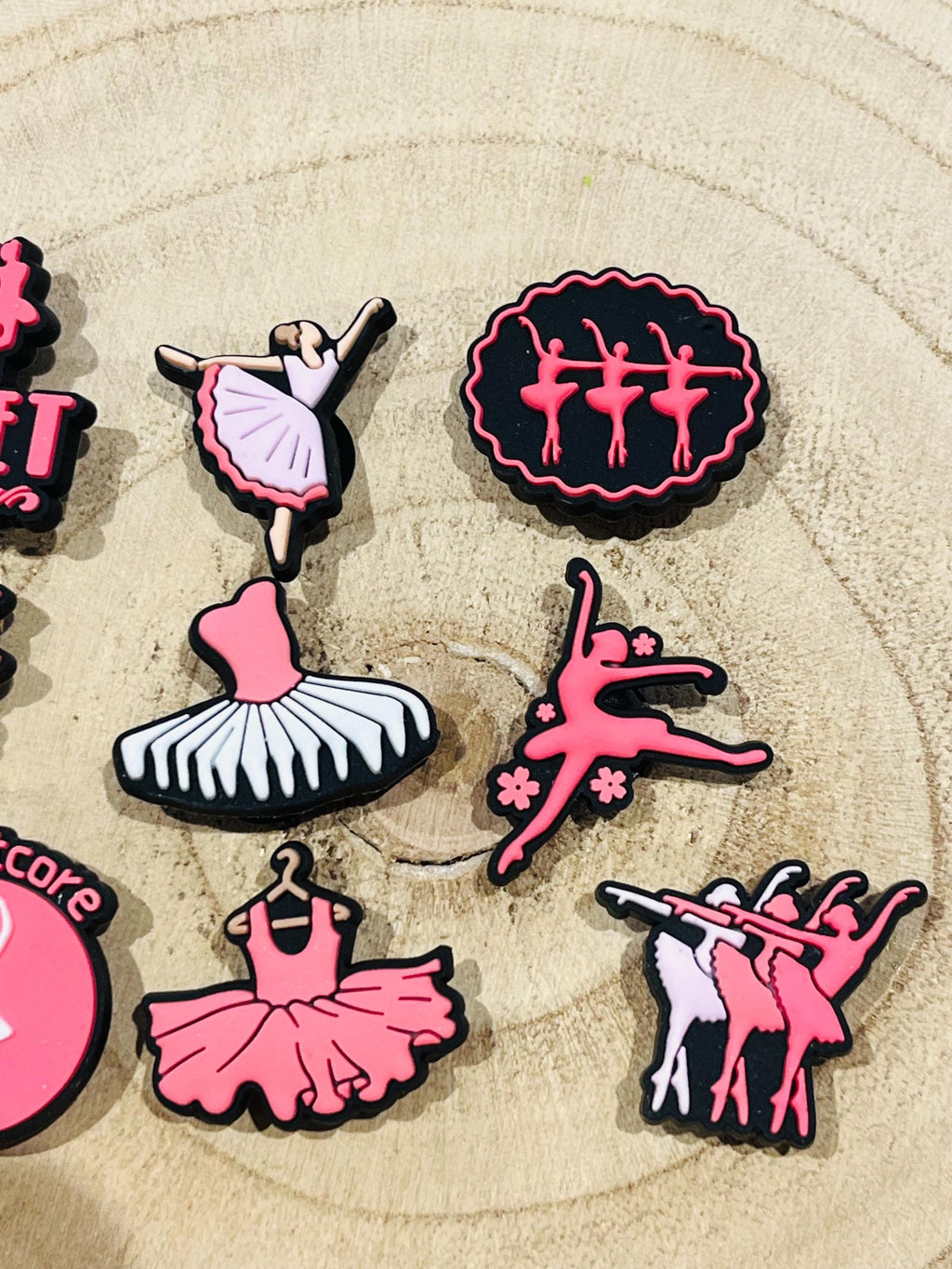 Ballet Croc Charms: Ballerina Dance Shoe Accessories, Set of 9