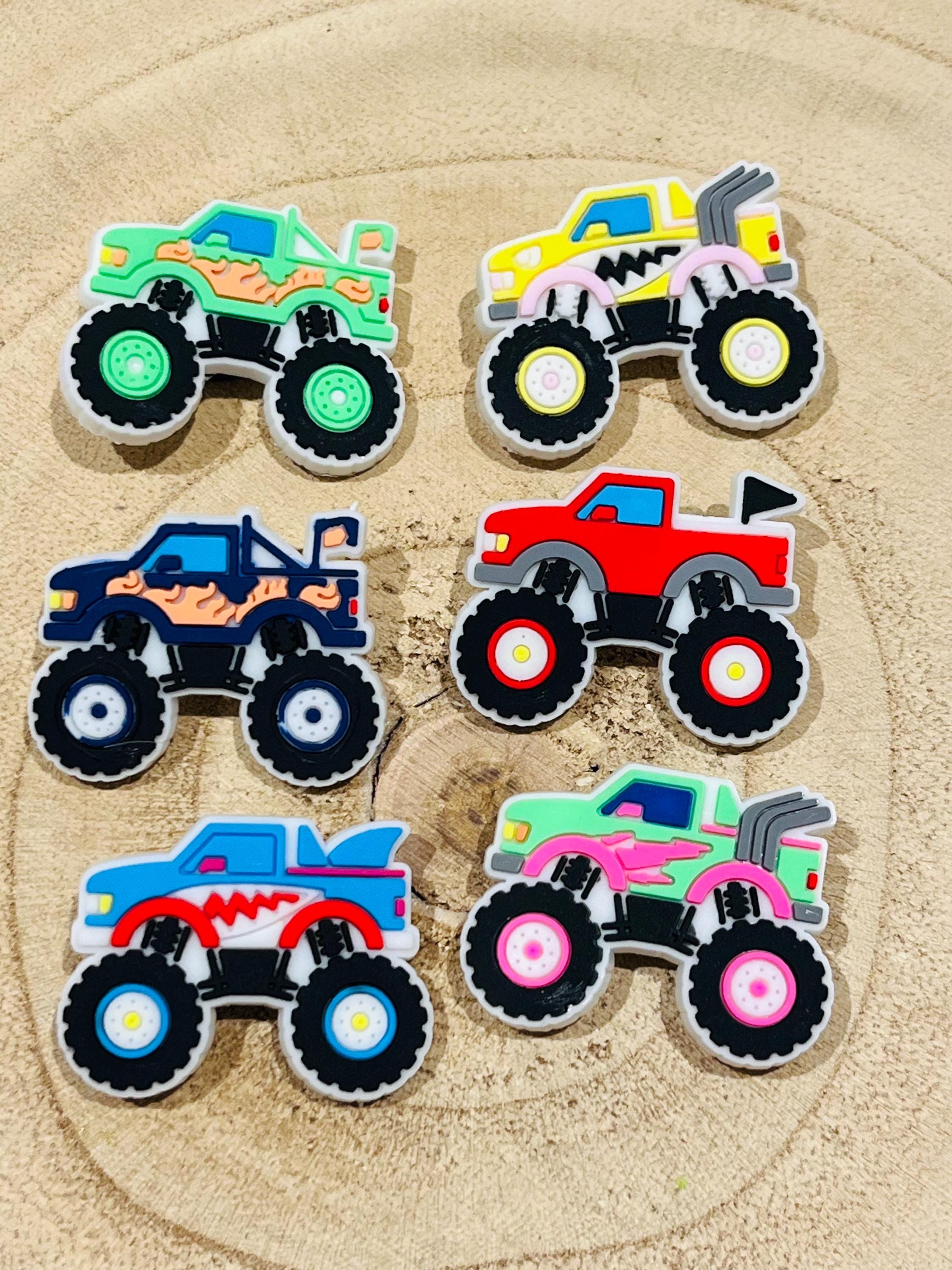Monster Truck Croc Charms: Boys PVC Shoe Decoration (Pack of 6)