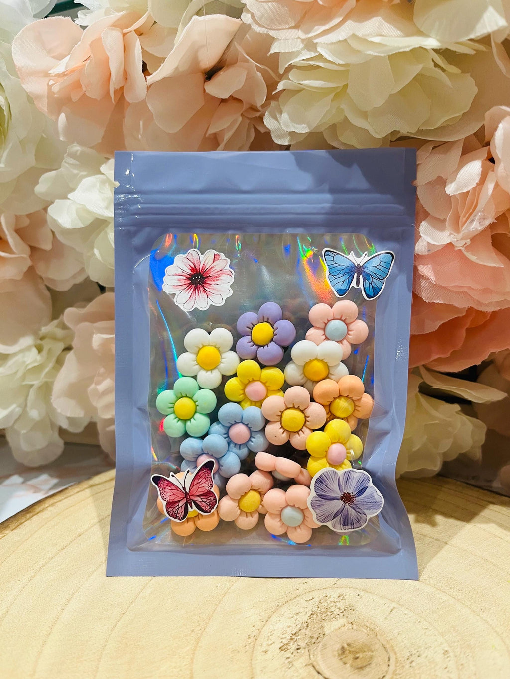 Pastel Flower Croc Charms - Set of 16 - Shoe Accessories