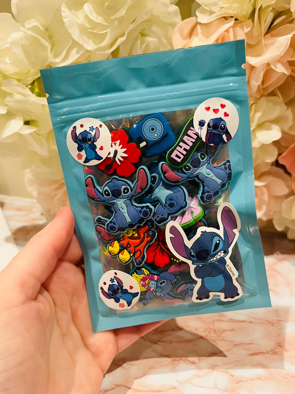 Set of 12 Stitch Disney Character Croc Charm Shoe Charms