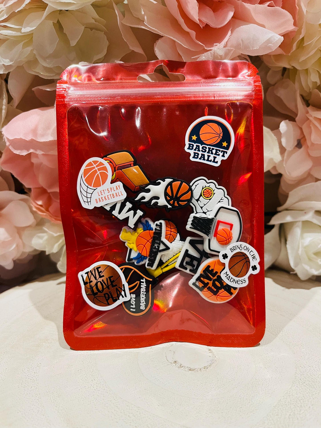 Basketball Croc Charms: Sport Shoe Clog Pins, Set of 10