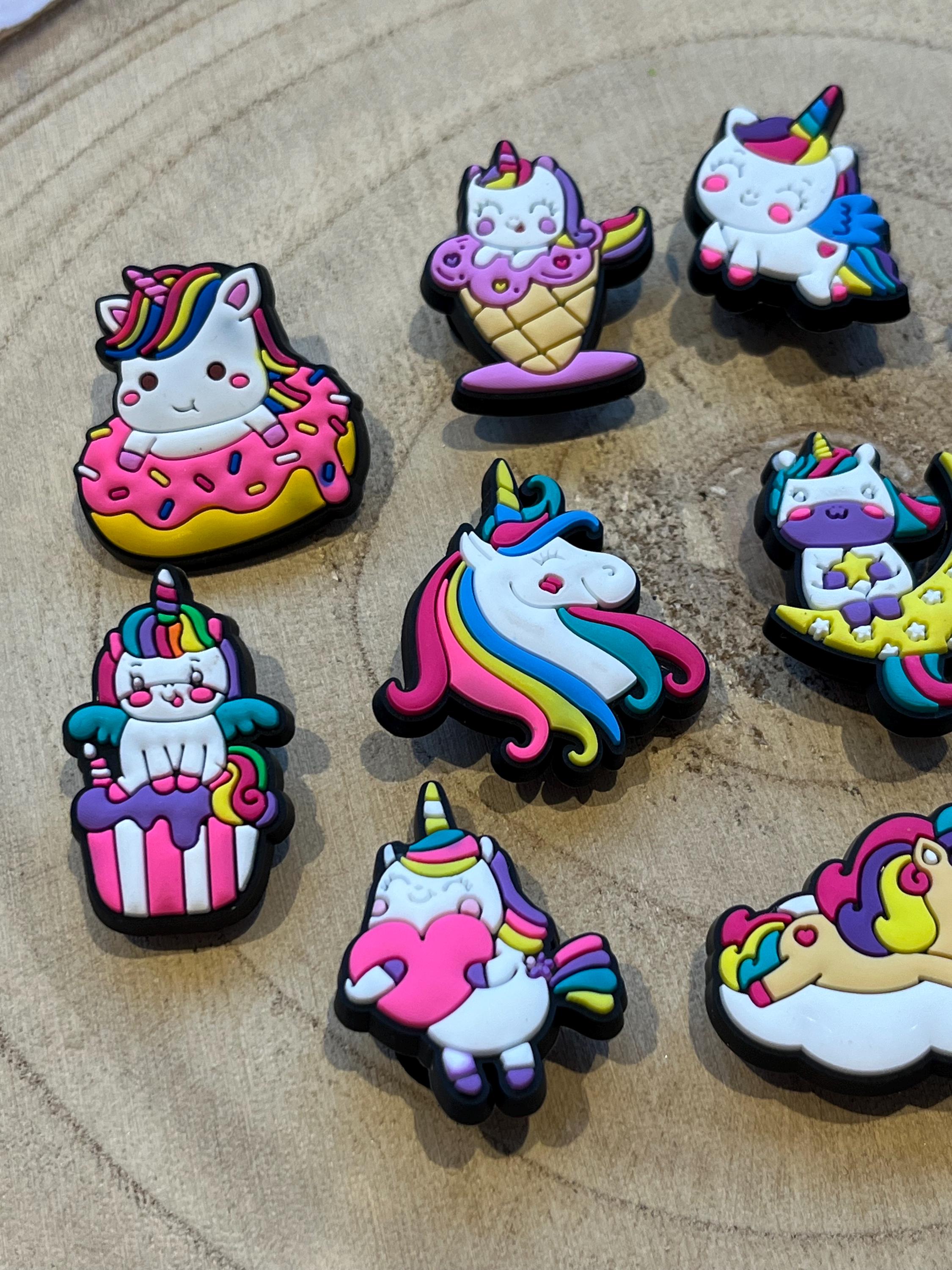 Unicorn Croc Charms - Set of 10 PVC Shoe Clip Accessories