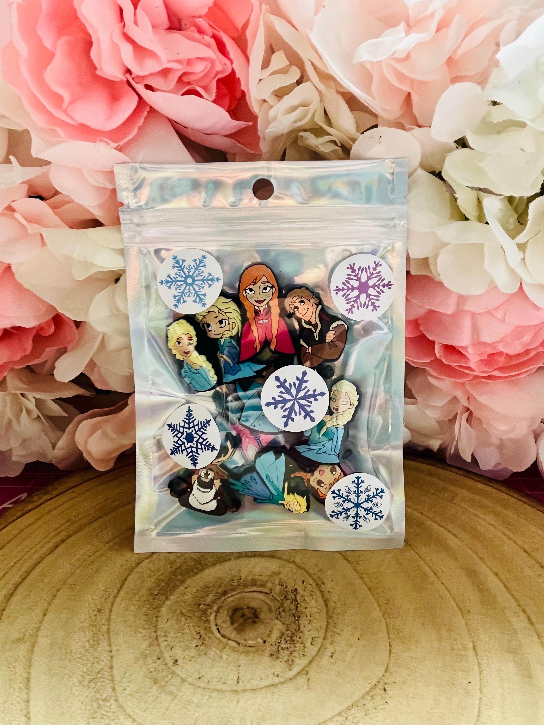 Disney Frozen Clog Shoe Charms | Pack of 12 | Girls Croc Charms | Anya Olaf Princess