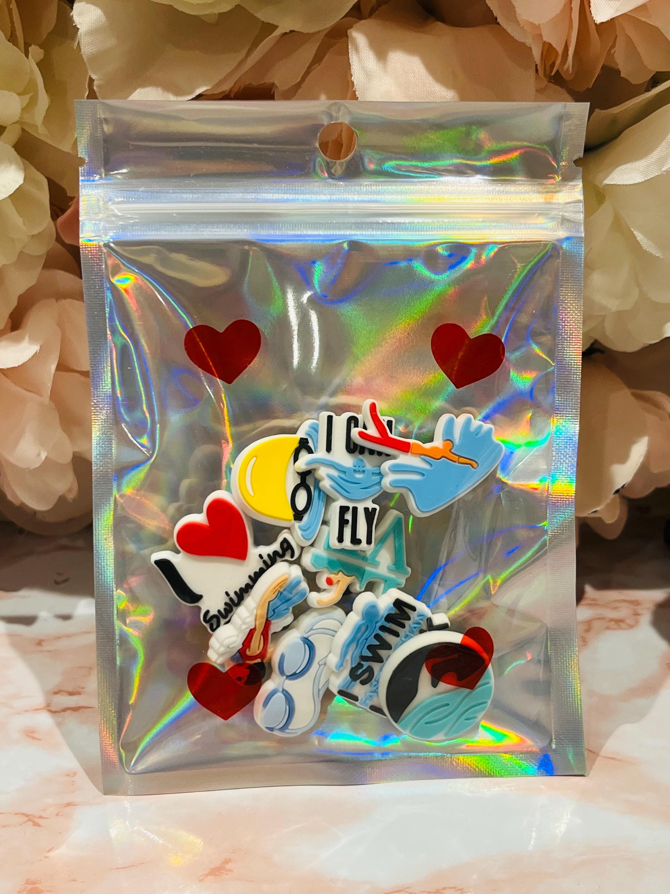 Swimming Croc Charm Set | Swimming Gifts | Swim Gift Clog Charms PVC Set of 9