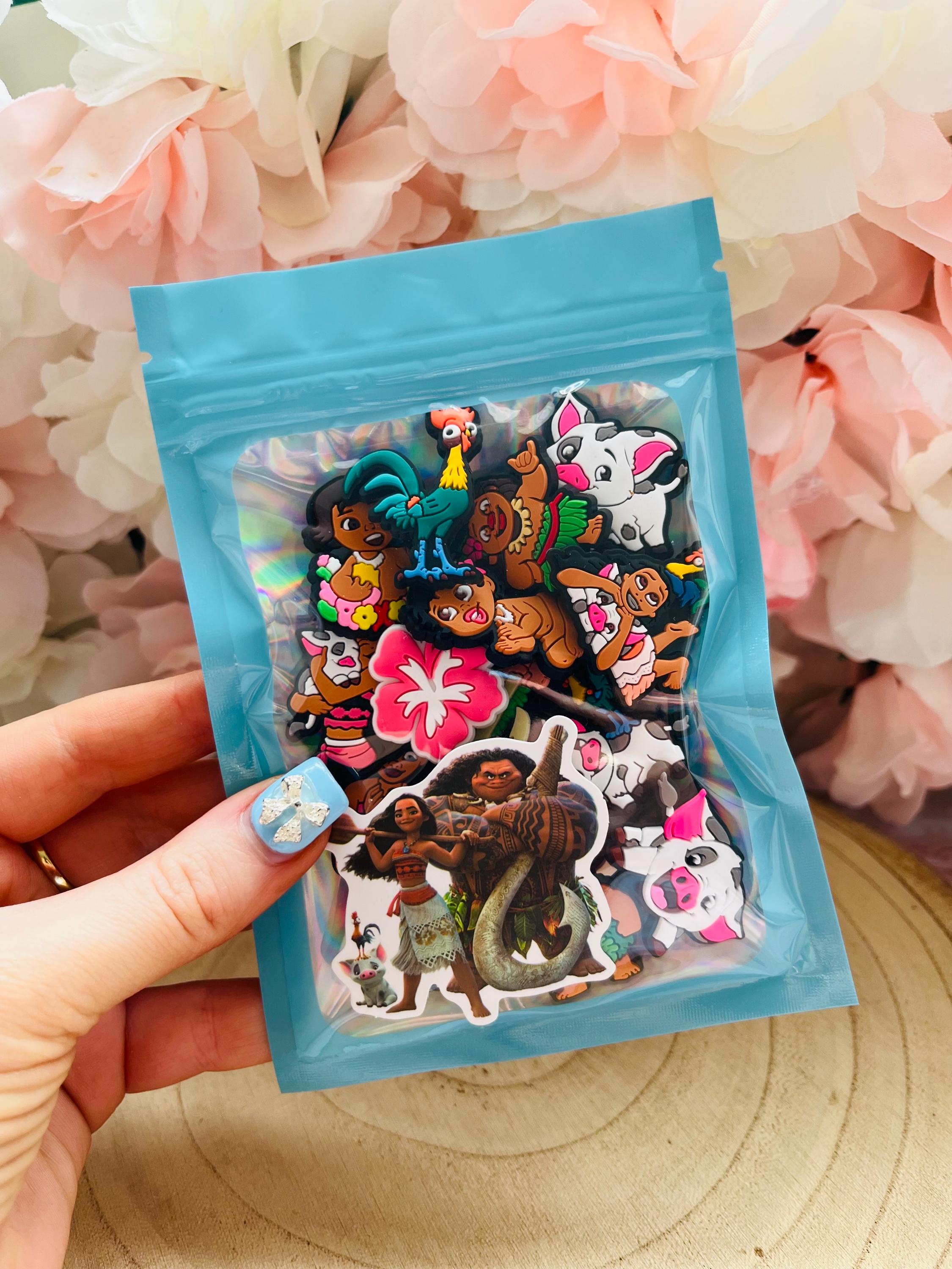 Set of 15 Moana Disney Croc Charms | Shoe Fashion Accessories | Moana Jibbitz | Shoe Charms For Crocs