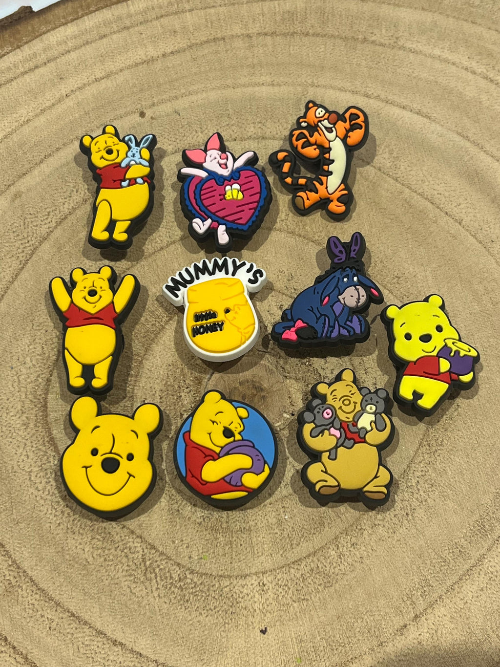 Pack of 10 Winnie The Pooh Disney Croc Charm Bundle