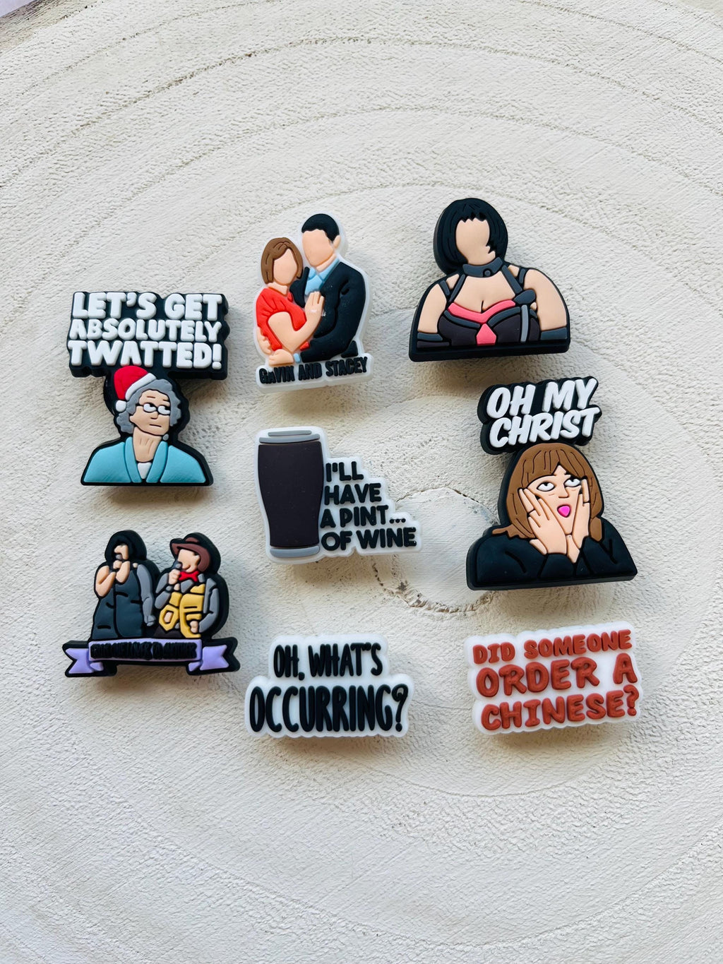 Gavin & Stacey Fans Shoe Charm Set Bundle | Joke Gifts |