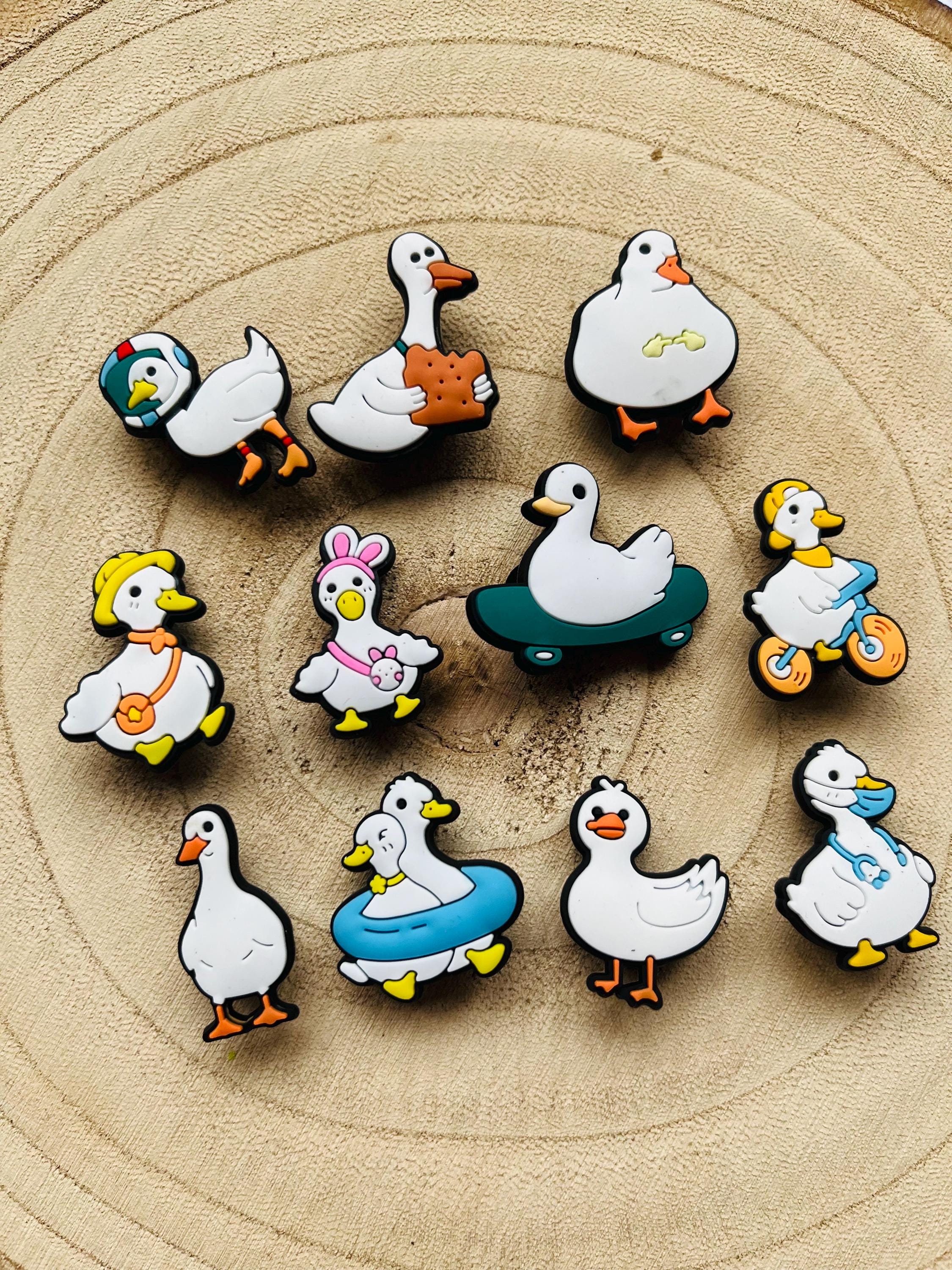 Duck Croc Charms: PVC Clog Shoe Accessories - Set of 11