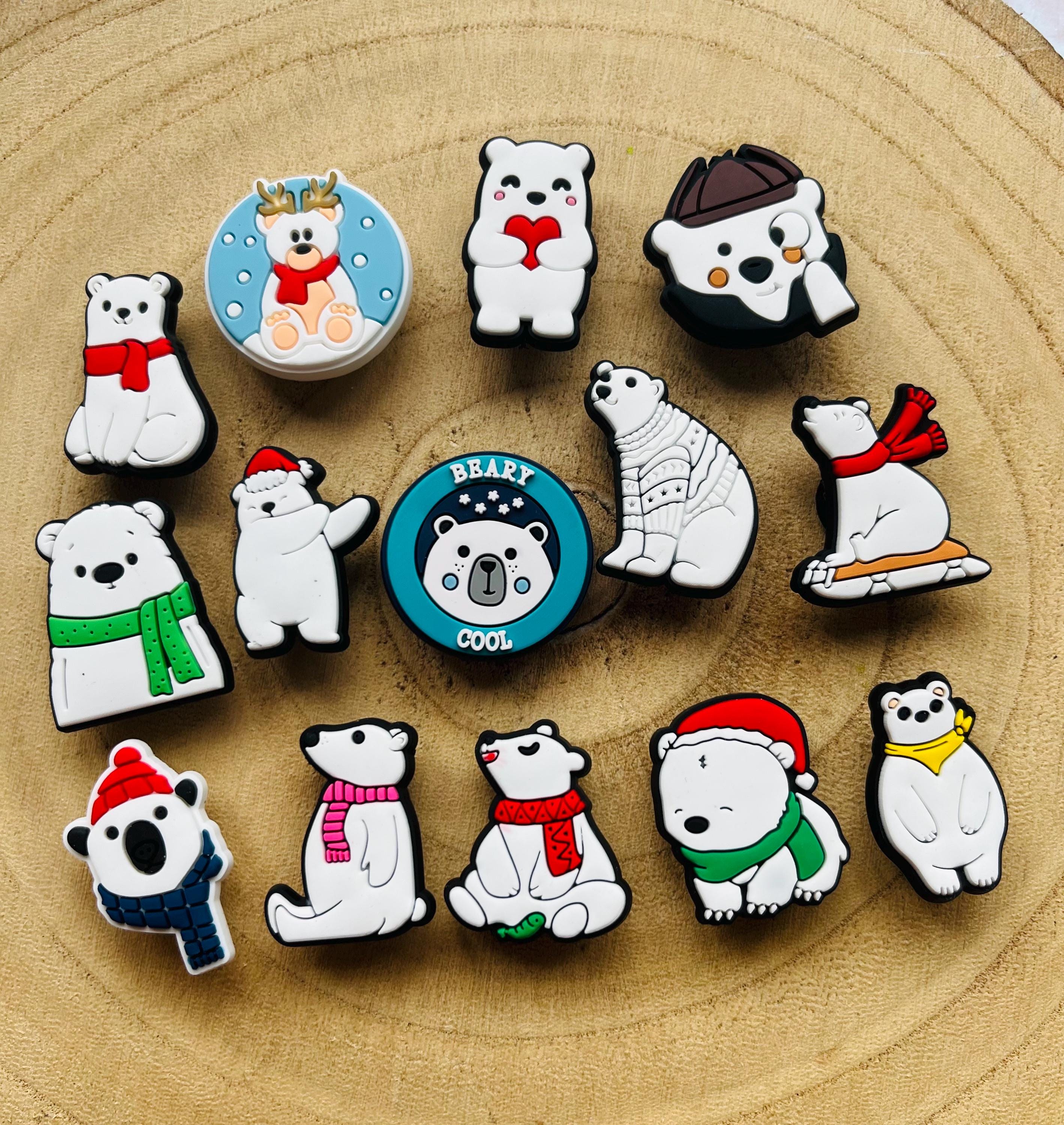 xmas croc charm set polar bears