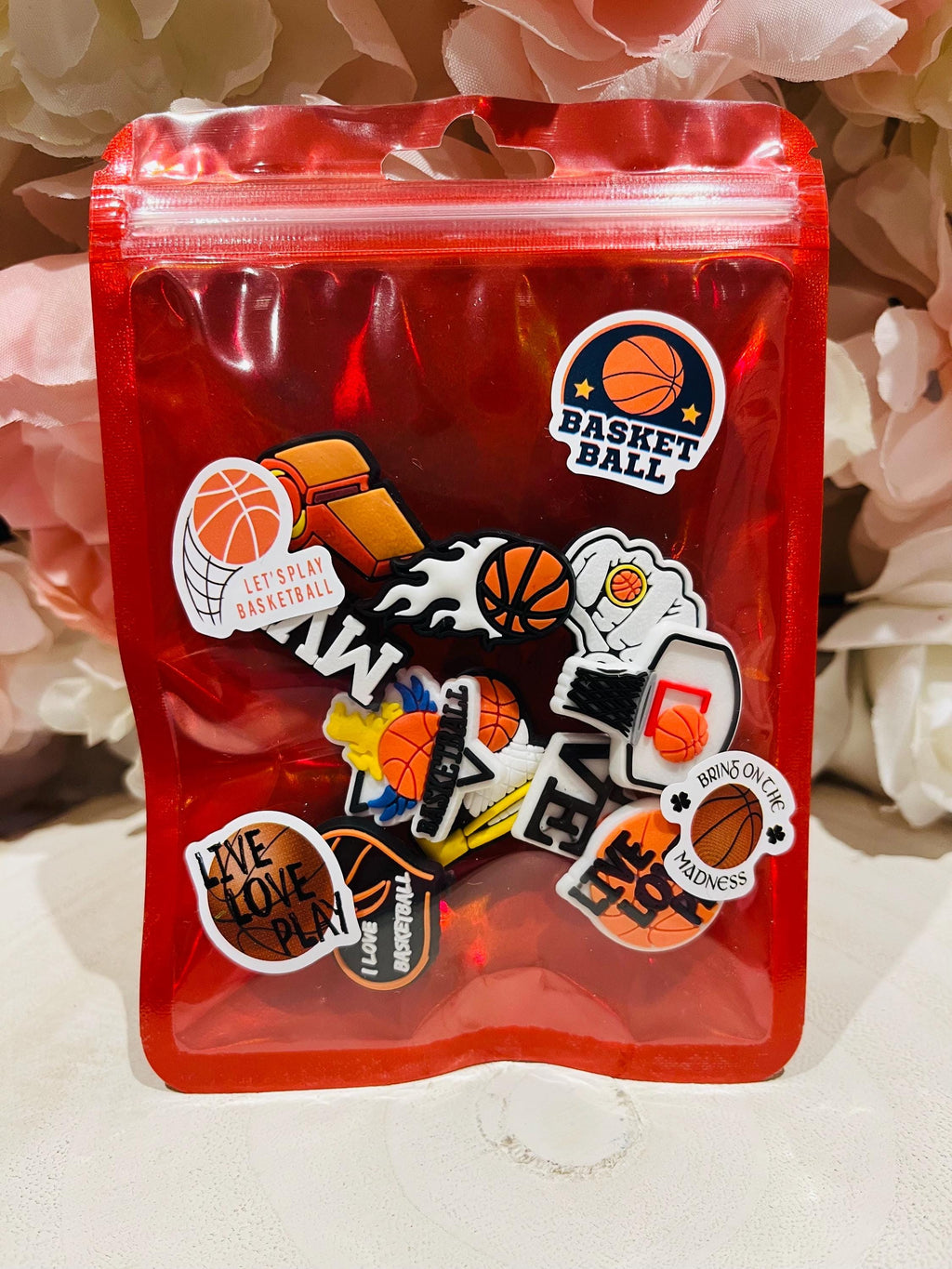 Basketball Croc Charms: Sport Shoe Clog Pins, Set of 10