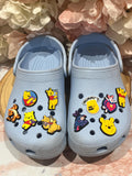 10 Winnie The Pooh Croc Charms | Disney Croc Charms | Clog Charms | Tigger Croc Charms | Piglet Eeyore Honey Pot Charms
