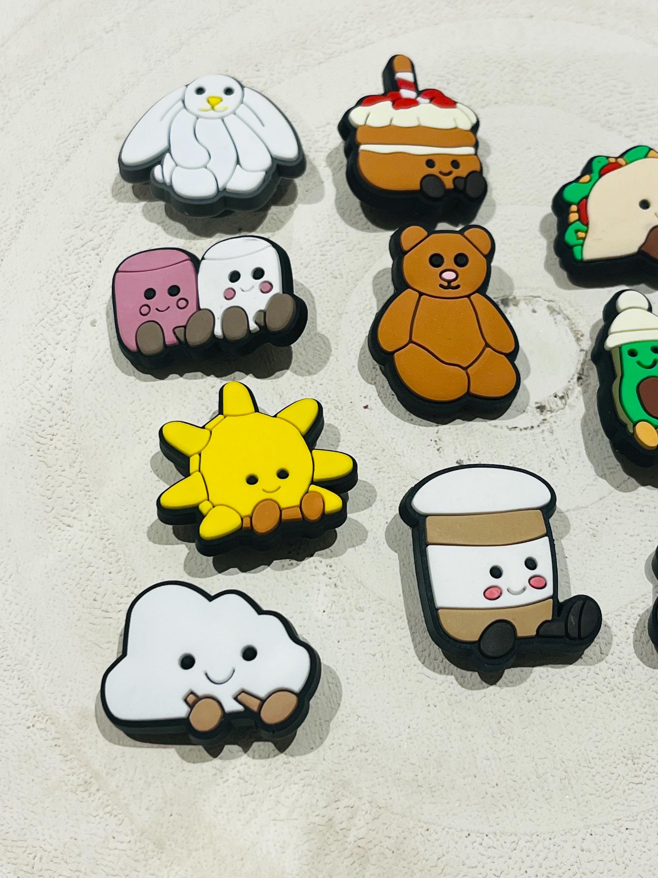 Set of 10 Jelly Cat Croc Charms PVC Shoe Accessories