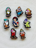 Set of 8 Snow White & the seven dwarfs croc charm set | Disney Croc Charms | Bundle Of Charms | Fast UK Dispatch Shoe Accessories |