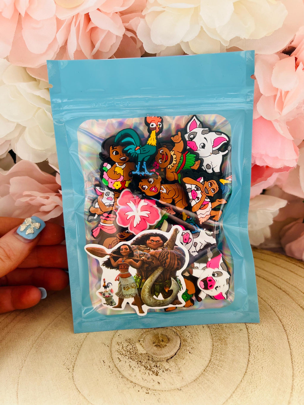 Set of 15 Moana Disney Croc Charms | Shoe Fashion Accessories | Moana Jibbitz | Shoe Charms For Crocs