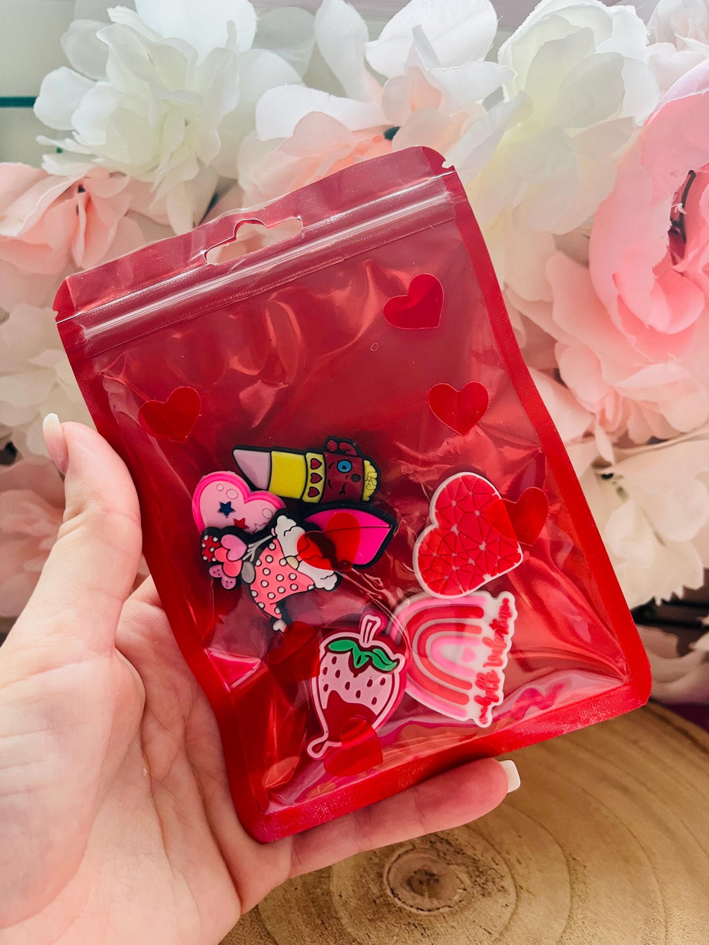 Pack of 7 Pink Croc Charms