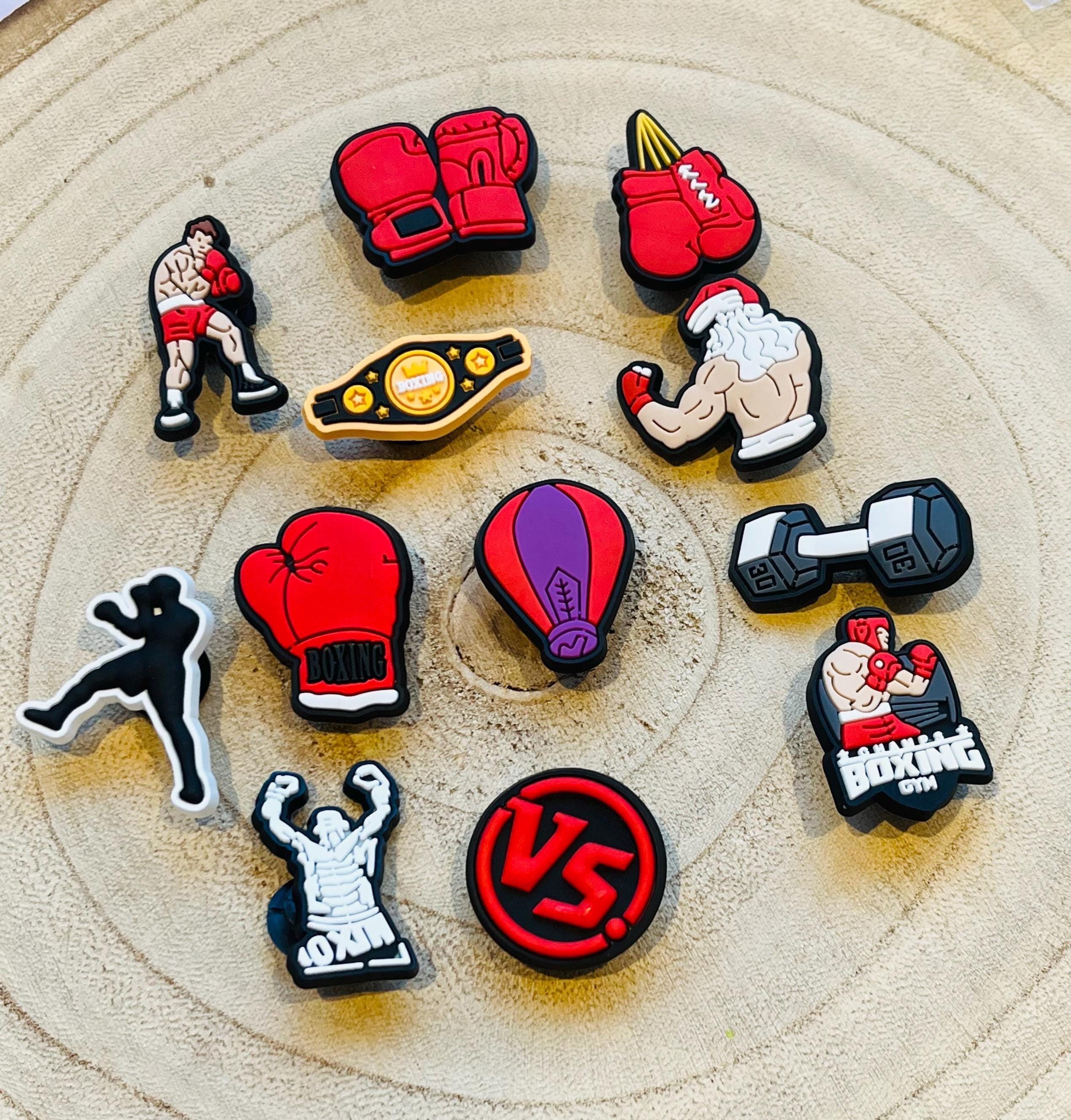 Boys Boxing Christmas Gifts | Set of 12 Boxing Croc Charms |