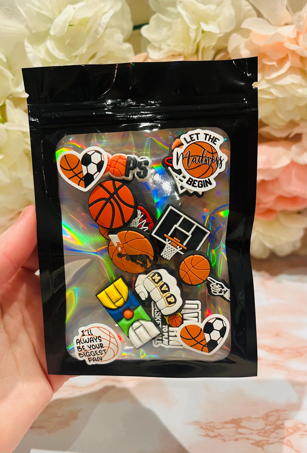 Basketball Croc Shoe Charms - 10 Piece Sport Shoe Accessories