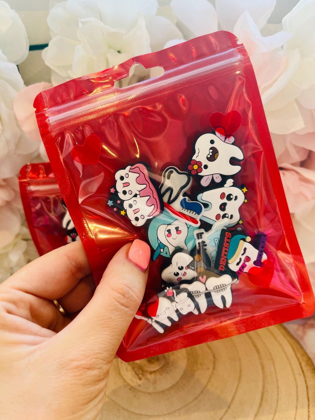 Dentist Croc Charms - Teeth, Toothbrush, Toothpaste - Set of 10