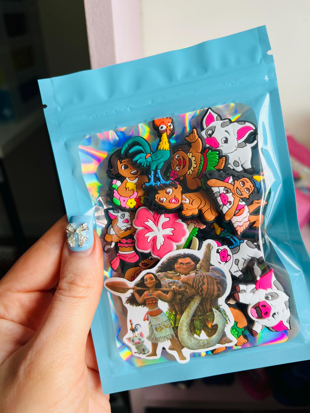 Set of 15 Moana Disney Croc Charms | Shoe Fashion Accessories | Moana Jibbitz | Shoe Charms For Crocs