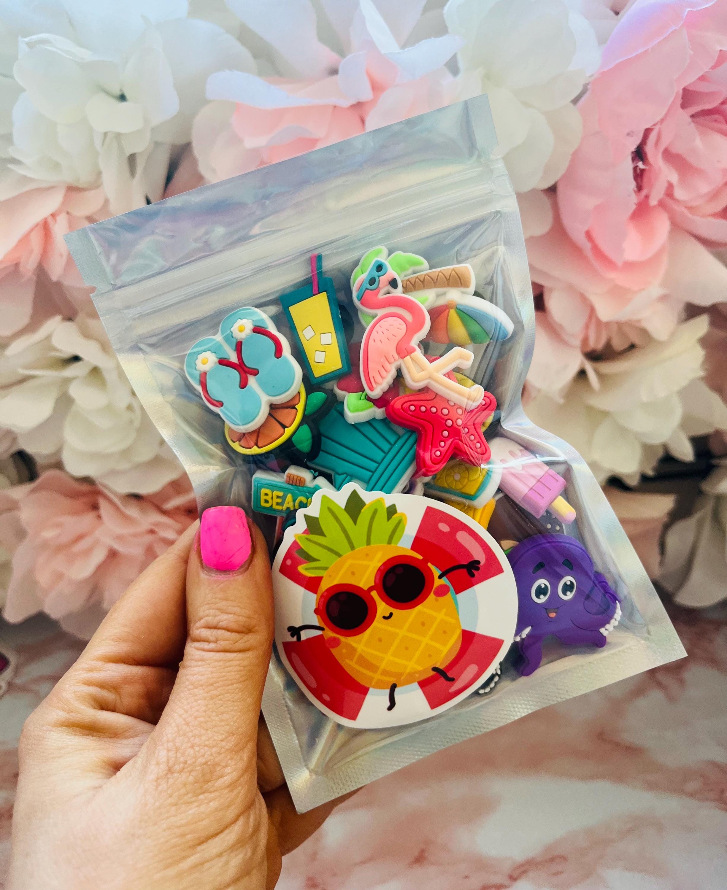 Summer Croc Charms: Beach Holiday Pack of 25, Clog Shoe Accessories