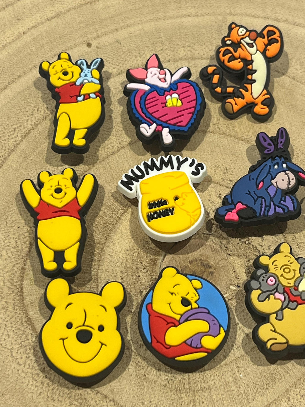 10 Winnie The Pooh Croc Charms | Disney Croc Charms | Clog Charms | Tigger Croc Charms | Piglet Eeyore Honey Pot Charms