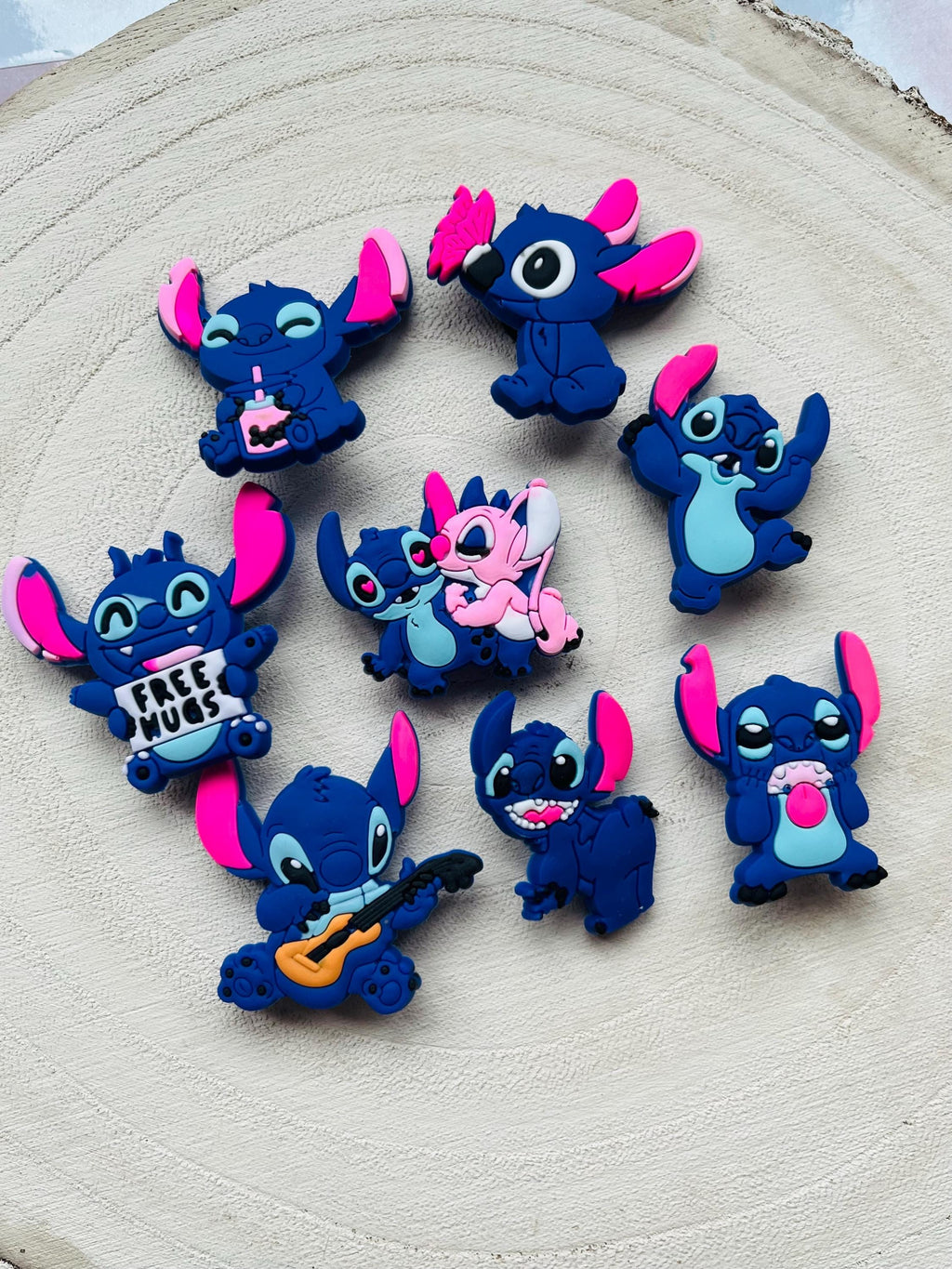 Pack of 8 Stitch Croc Charms Lilo & Stitch Disney Shoe Accessories