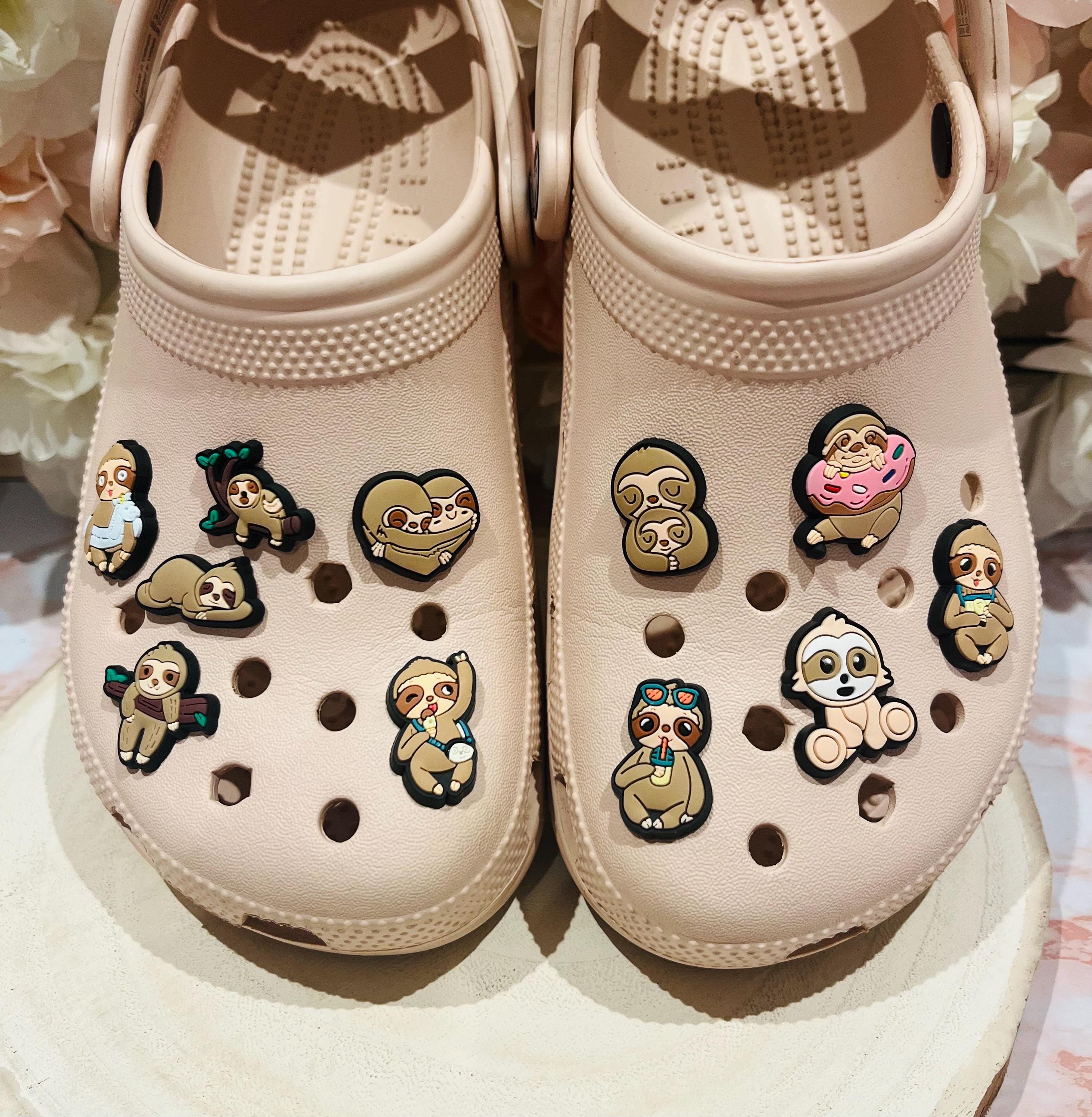 11 Sloth Croc Charms | Fashionable Shoe Accessories Bundle | Clog Charms