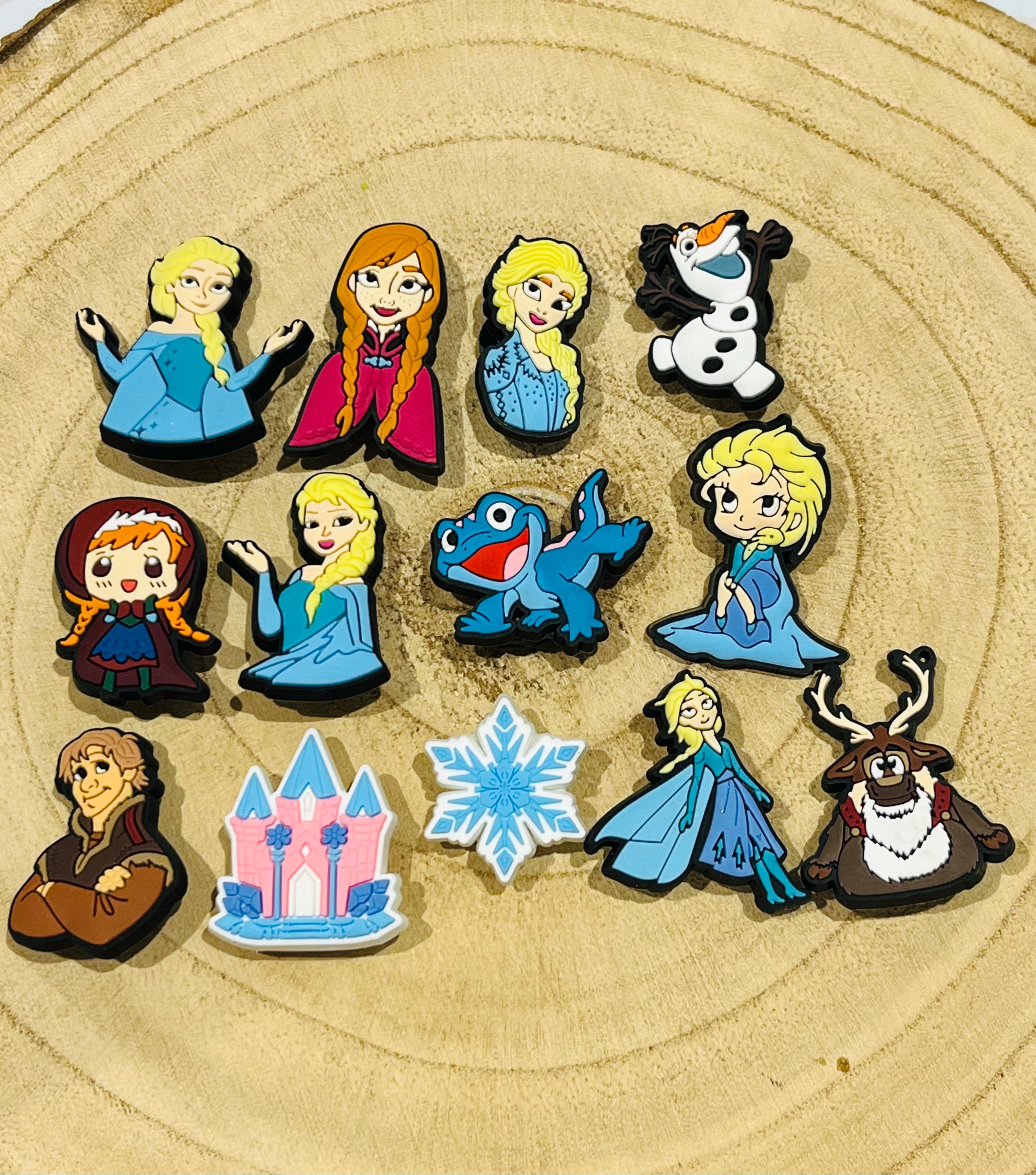 Set of 13 Frozen Elsa Anya Croc Charms | Disney land Shoe Accessories Olaf Bundles Of Charm Fast UK Dispatch