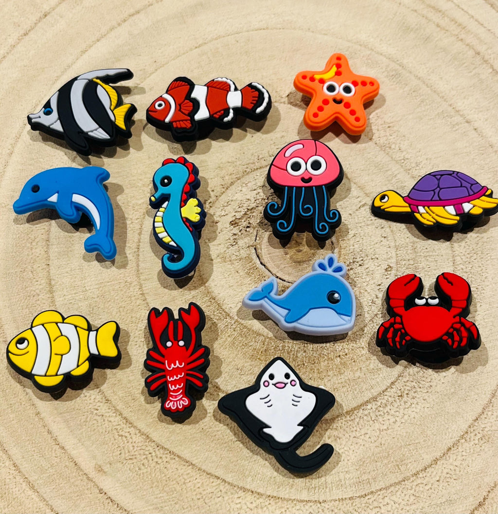 Under The Sea Croc Charms: PVC Shoe Charm Bundle