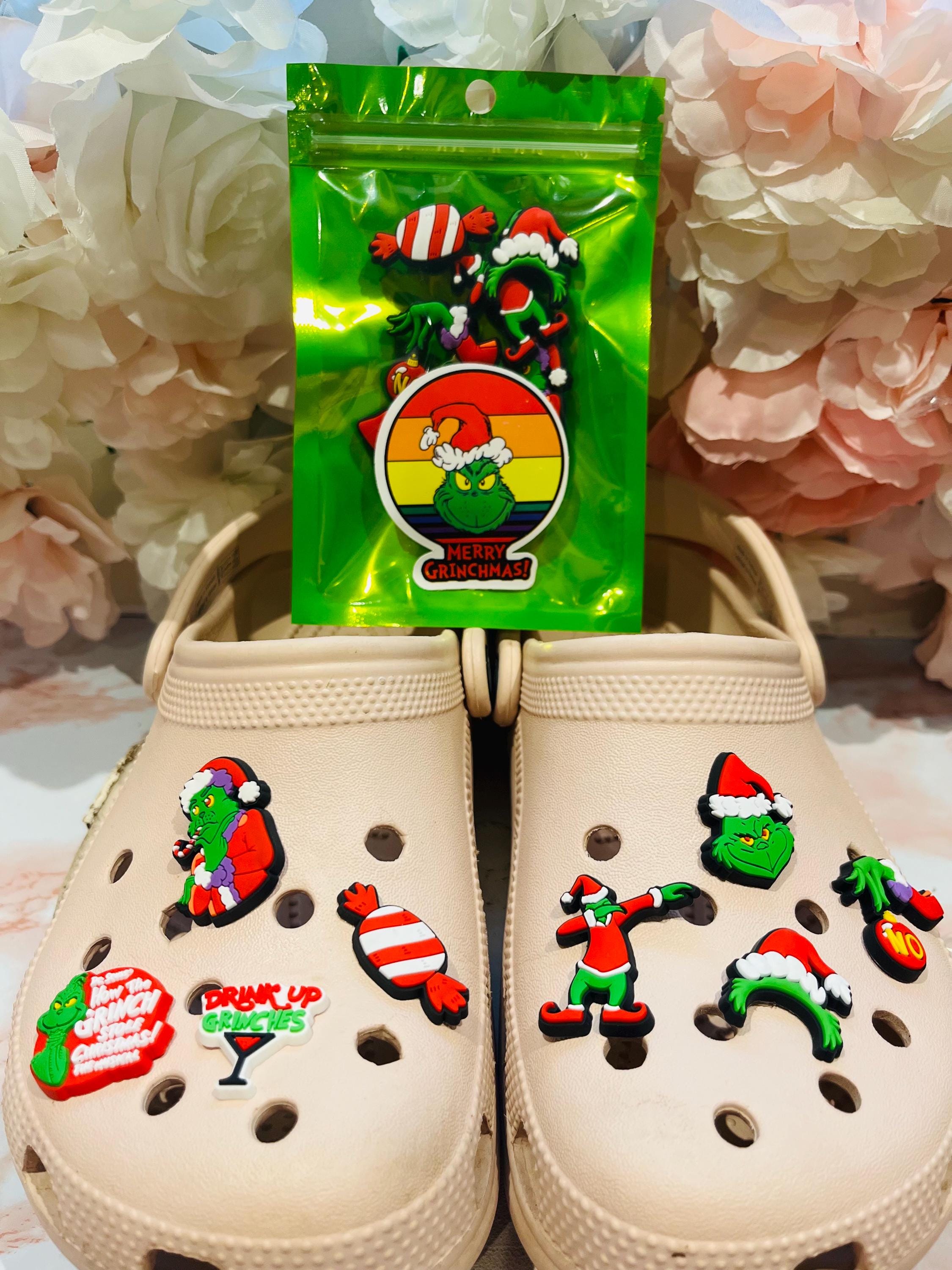 Set of 8 The Grinch Christmas Croc Charms