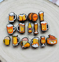 Funny Dad Christmas Gifts Beer Croc Charms: 15-Piece PVC Shoe Accessories