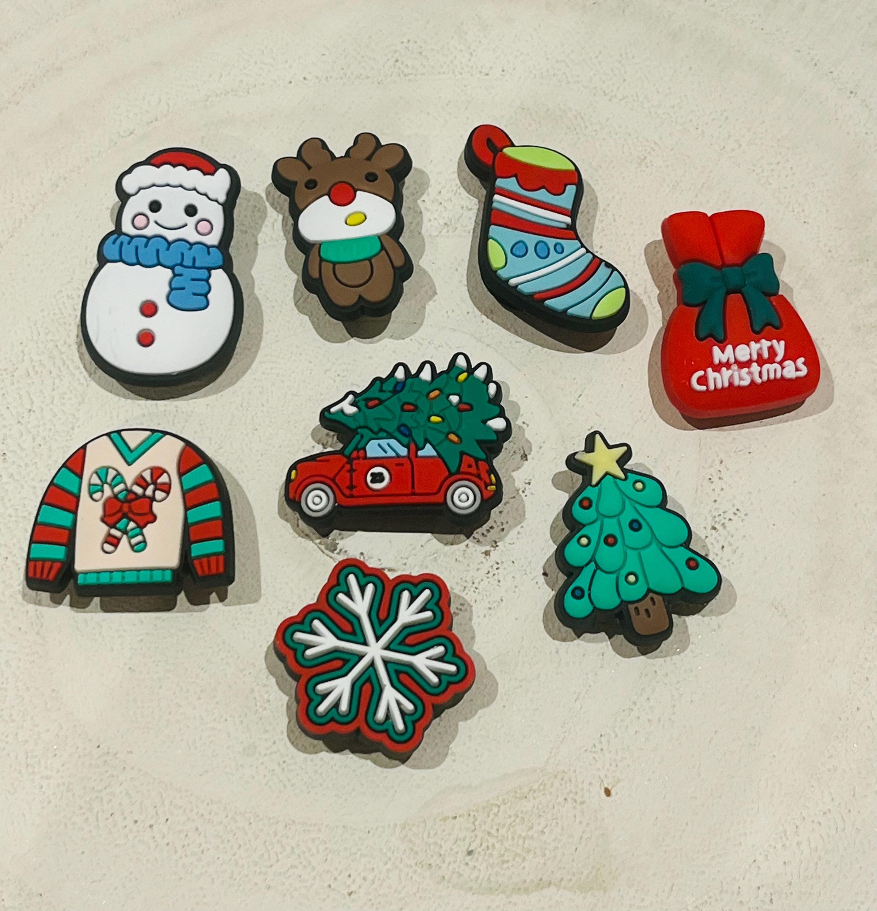 christmas croc charms xmas tree stocking car christmas jumper elf polar bear star snowflake pack of 8