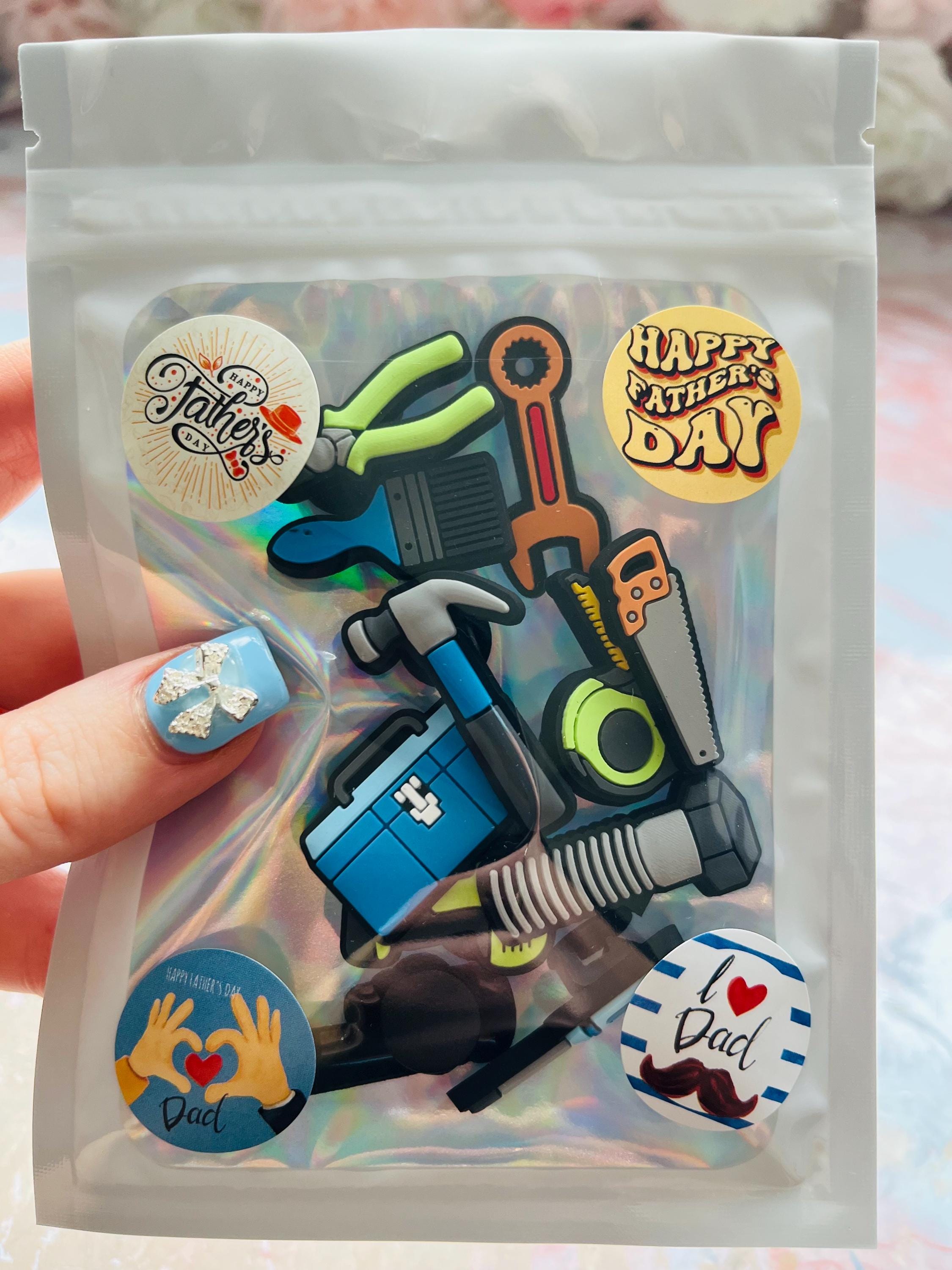 Toolbox Croc Charms: Father's Day PVC Clog Shoe Accessories (11-Pack)