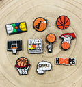 Basketball Croc Charms - 10 Piece PVC Shoe Clog Accessories