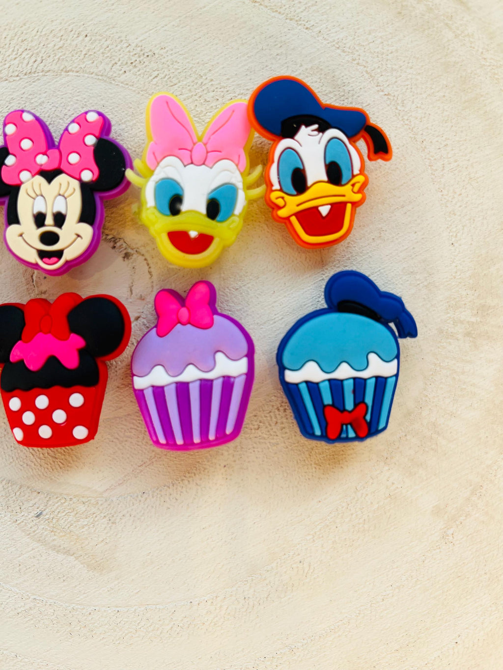 Set of 8 Mickey Minnie Mouse Daisy Donald Croc Charms | Disney Croc Charms | Kids Clog Shoe Accessories | Daisy Donald Duck Croc Charms