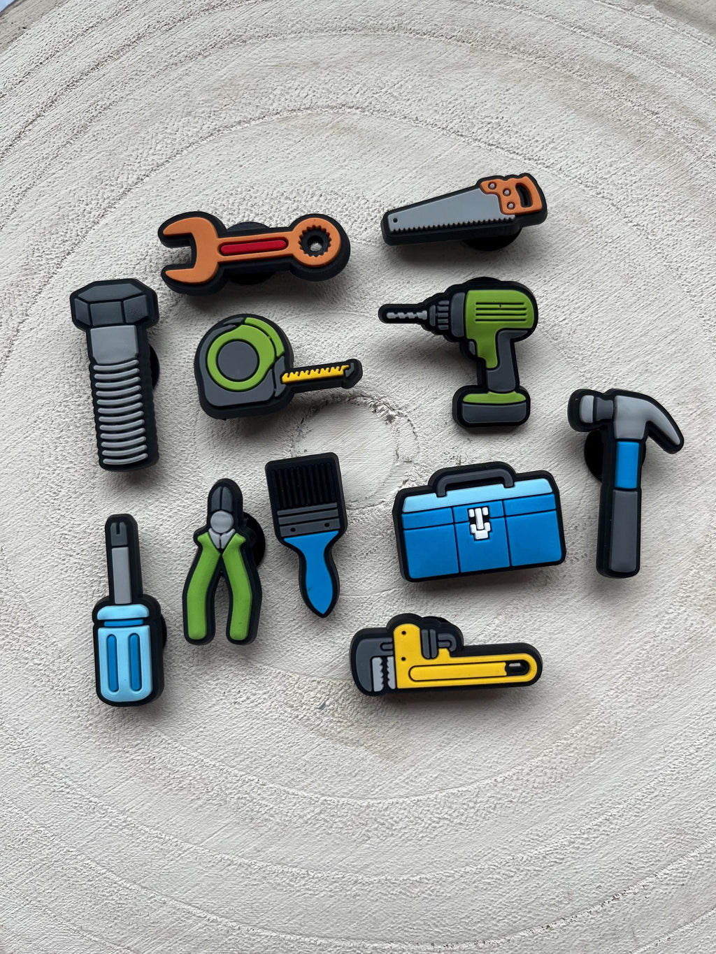 Toolbox Croc Charms: Father's Day PVC Clog Shoe Accessories (11-Pack)