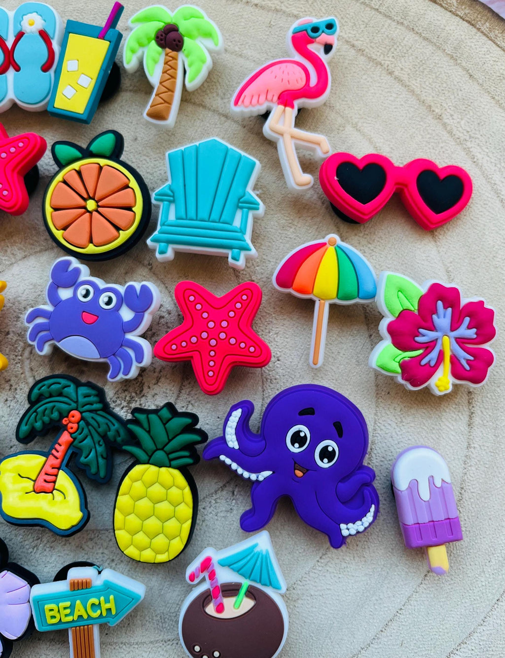 Beach Croc Charms: Summertime Family Pack, 25 Piece Clog Accessories