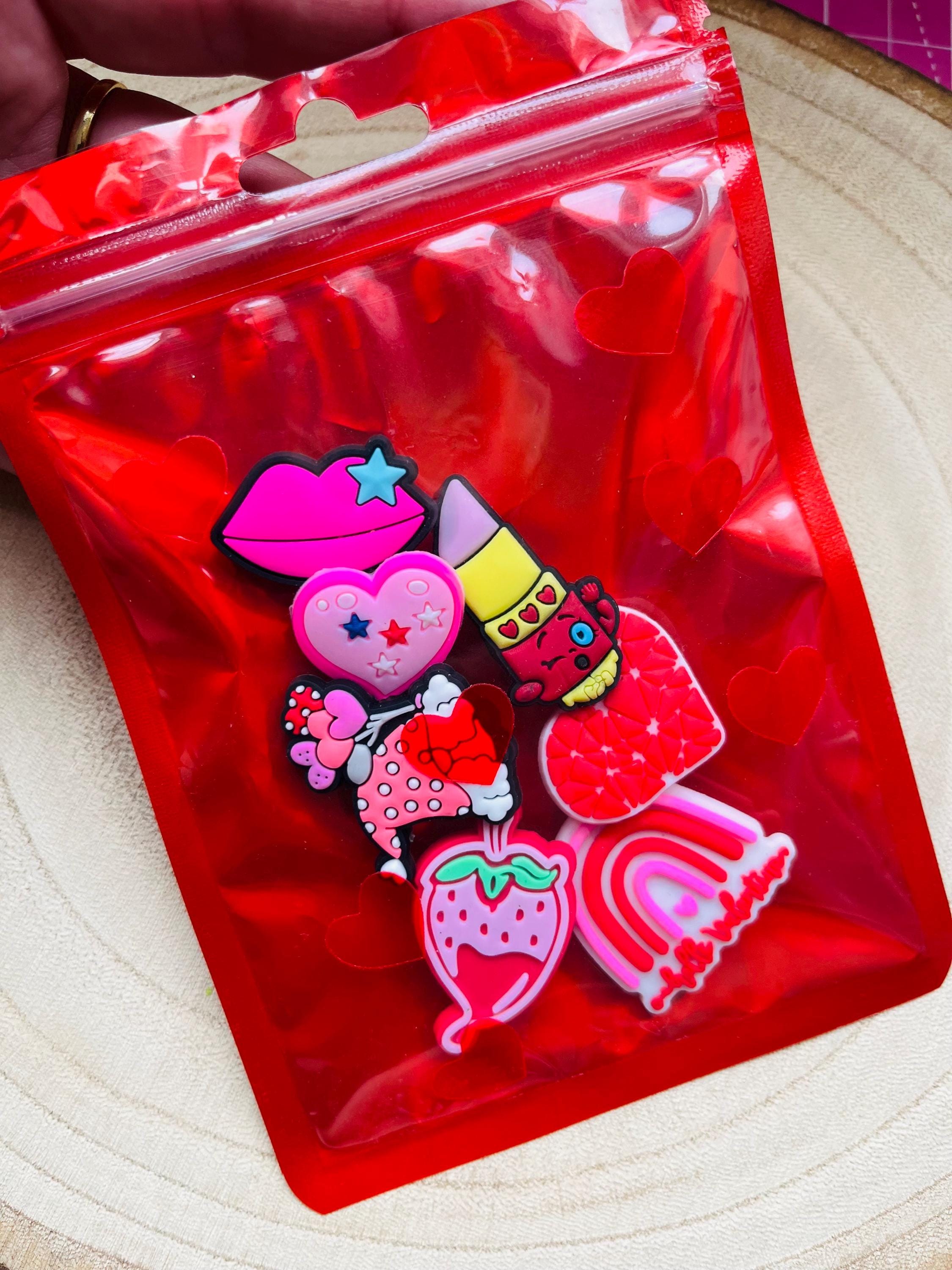 Pack of 7 Pink Croc Charms