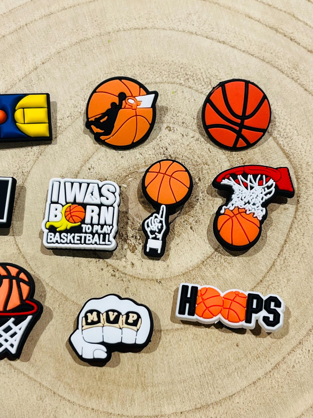 Pack of 10 Boys Basketball Croc Shoe Charms