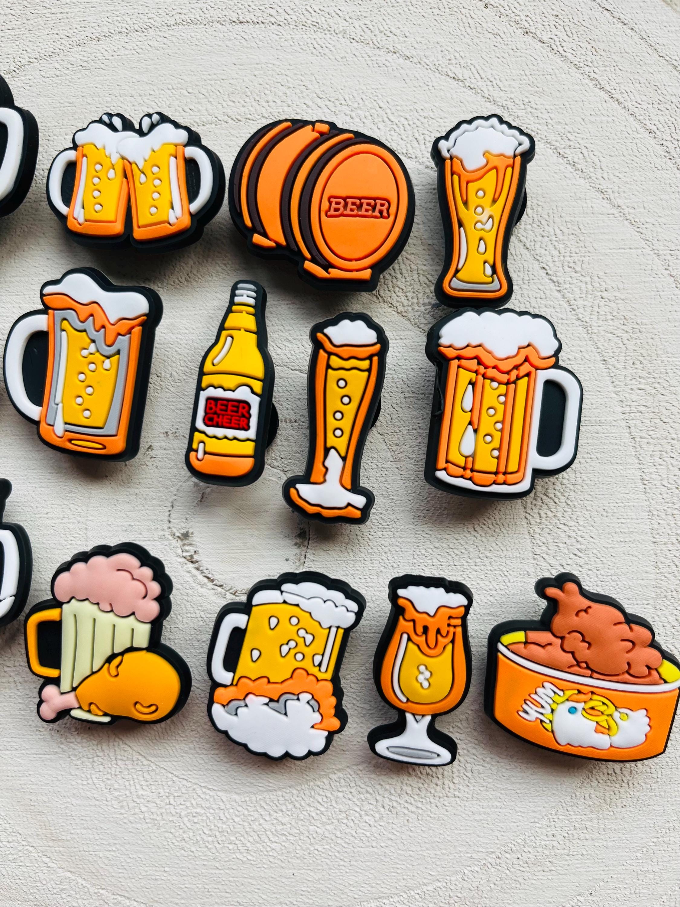 Beer Croc Charms | Funny Father's Day Gift, Pack of 15