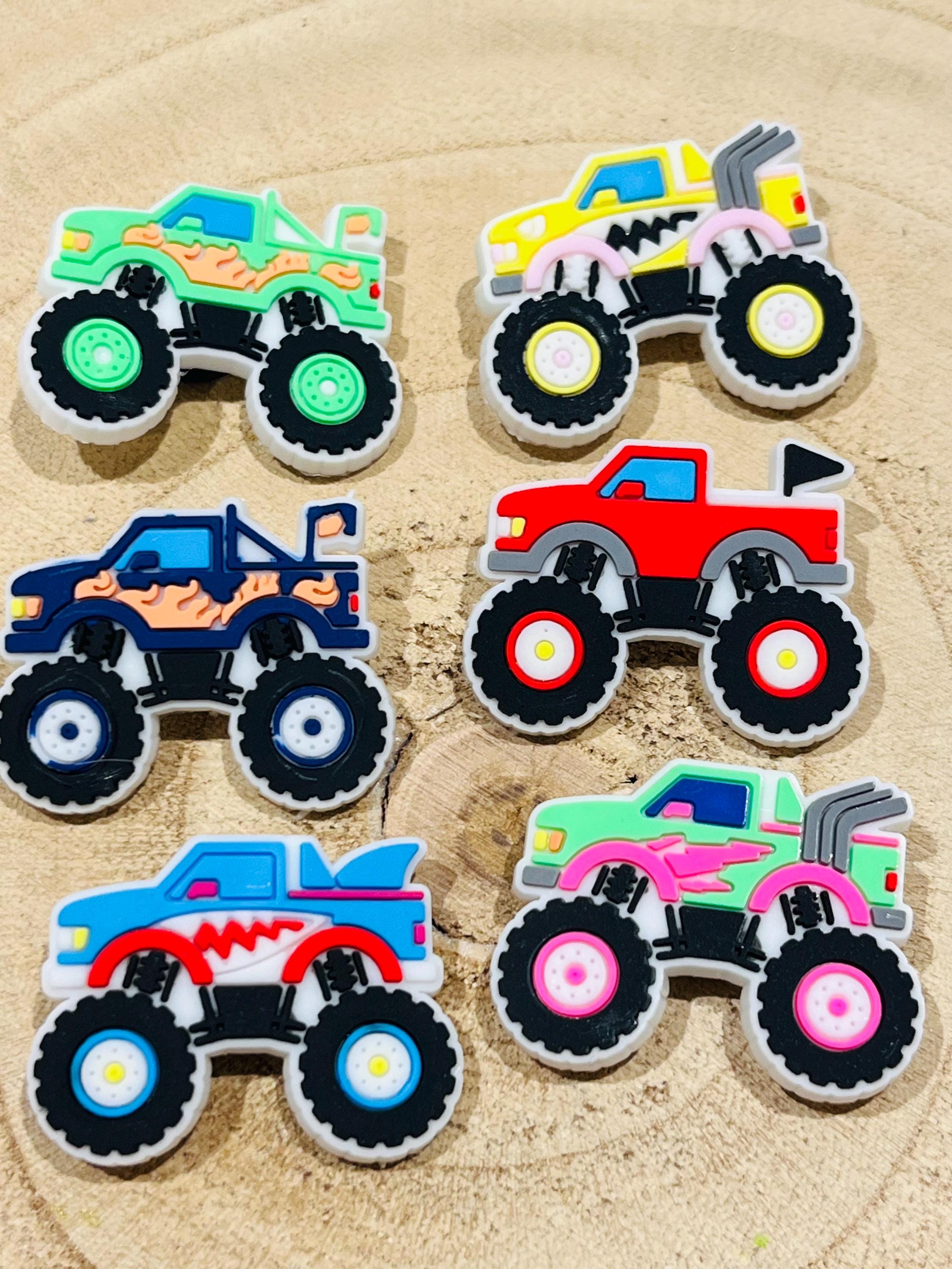 Monster Truck Croc Charms: Boys PVC Shoe Decoration (Pack of 6)