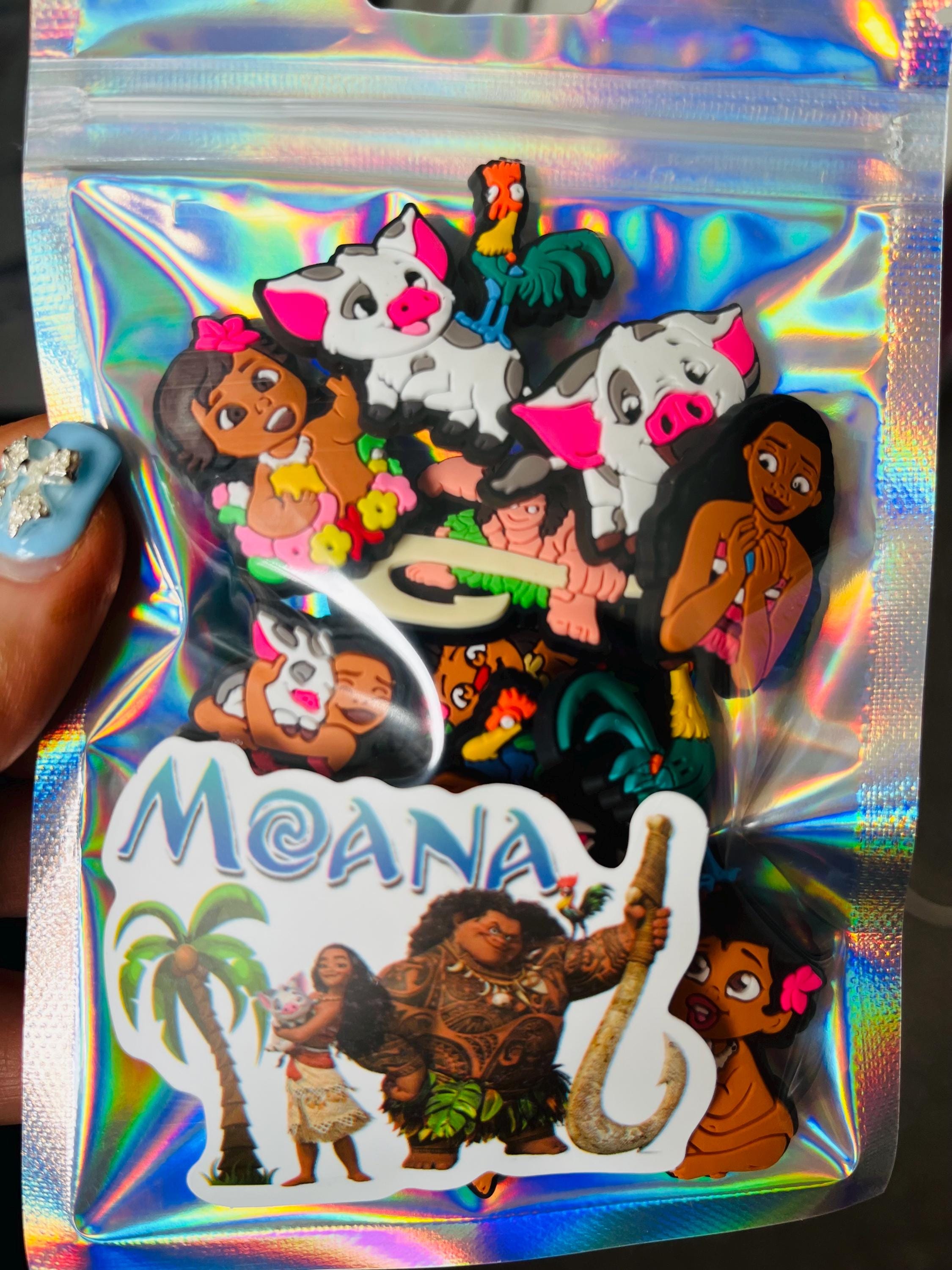 Set of 15 Moana Disney Croc Charms | Shoe Fashion Accessories | Moana Jibbitz | Shoe Charms For Crocs