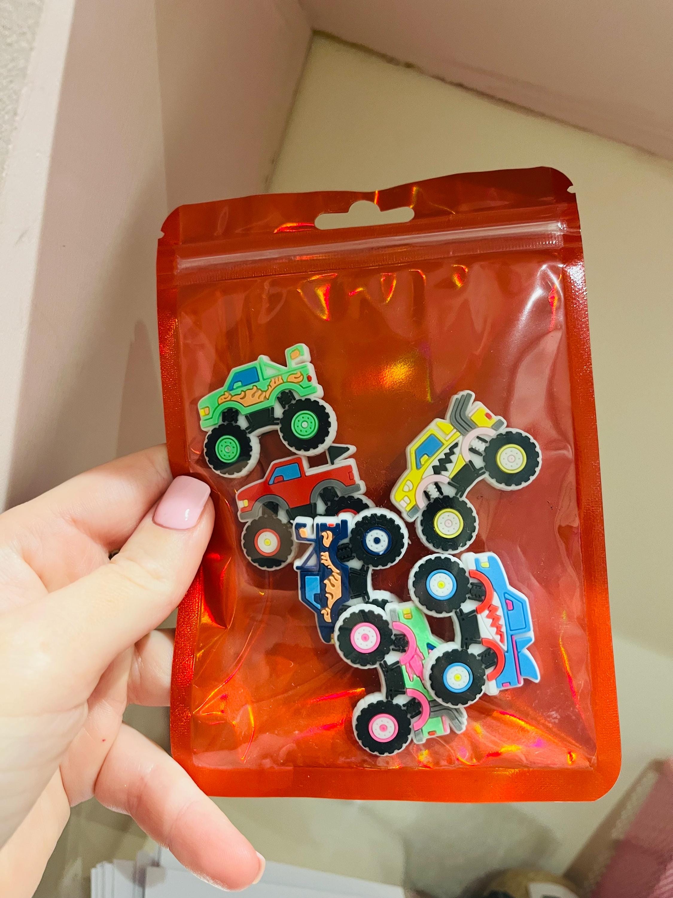 Monster Truck Croc Charms: Boys PVC Shoe Decoration (Pack of 6)